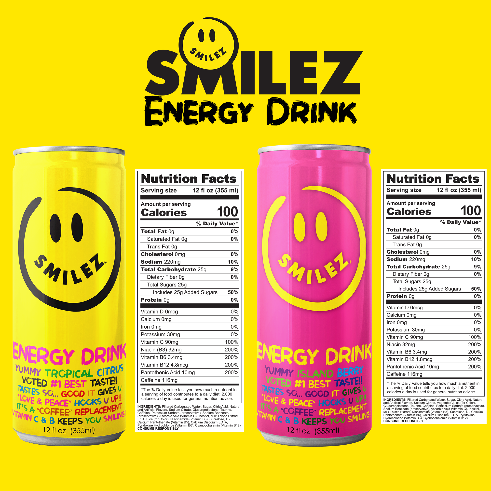 HAPPY ALL DA TIME!! 24 PACK COMBO PACK!! – SmilezEnergyDrink